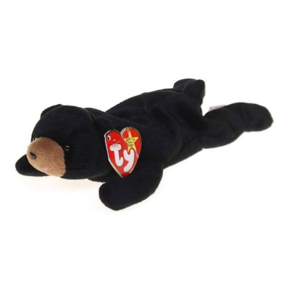 ☆ SALE ☆ Ty Beanie Baby Black Bear Plush